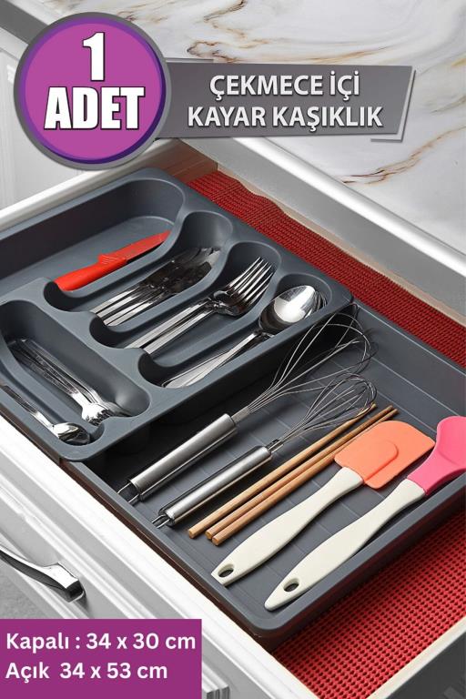 Uzayabilen Ayarlanabilir Pratik Çekmece İçi Kaşıklık