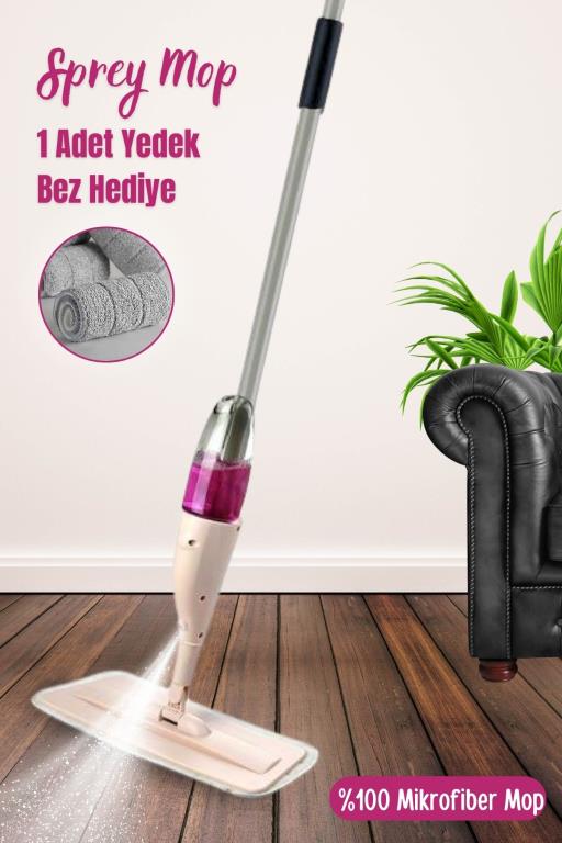 Deterjan Hazneli Sprey Mop Temizlik Seti